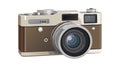 Iconic vintage camera front view, ideal for retro and artistic projects, vector design Generative AI Royalty Free Stock Photo
