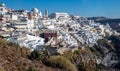 White Washed Buildings Along the Cliffs of Santorini