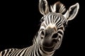 Iconic Zebra Close-Up Portrait of a Smiling Striped Mammal