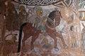 Iconographic scenes in Abuna Yemata church in Ethiopia Royalty Free Stock Photo