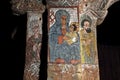 Iconographic scenes in Abuna Yemata church in Ethiopia Royalty Free Stock Photo