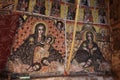 Iconographic scenes in Maryam Papasetti church in Ethiopia Royalty Free Stock Photo