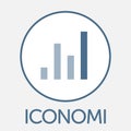 Iconomi ICN decentralized blockchain criptocurrency platform vector logo Royalty Free Stock Photo