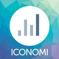Iconomi ICN decentralized blockchain criptocurrency platform vector logo Royalty Free Stock Photo