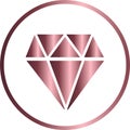 circle icon, diamond vector illustration Royalty Free Stock Photo