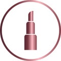 circle icon lipstick makeup Royalty Free Stock Photo
