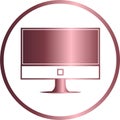 circle icon of a computer, technology Royalty Free Stock Photo