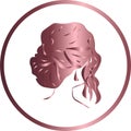 circle icon, head, hairstyle, stylist