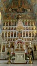 Iconostasis in church on Kulikovo field. Russia.