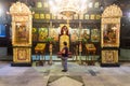 On the iconostasis in the church of the Troyan Monastery in Bulgaria Royalty Free Stock Photo