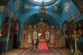 Iconostasis in Interior of church of St. Peter`s Basilica, large Christian Catholic Cathedral of the Vatican. May, 2017