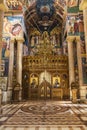 The iconostasis of the Romanian Orthodox Church Nativity of the virgin in Jericho
