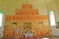 Iconostasis in the temple of Peter and Fevronia. Village Liberty, Kaliningrad region