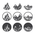 Mountain logo icons set.