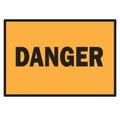 DANGER sign vector in rectangle shape Royalty Free Stock Photo
