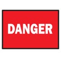 DANGER sign vector in rectangle shape Royalty Free Stock Photo