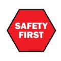 Safety First iconic vector Royalty Free Stock Photo