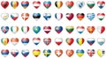 Icons with all the flags of the world vector set Royalty Free Stock Photo