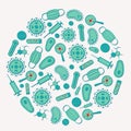 Icons for bacteria and medical devices