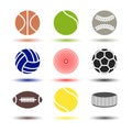 Icons balls, vector illustration. Royalty Free Stock Photo