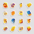 Icons for books and papers Royalty Free Stock Photo