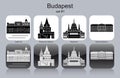 Icons of Budapest Royalty Free Stock Photo