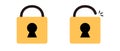 Indicates the safety of HTTPS and SSL connection status. Padlock icon and logo regarding locks.