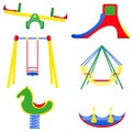 Icons children teeter vector illustration