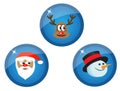 Icons with Christmas characters