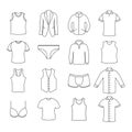 Icons clothes, vector illustration.