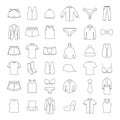 Icons clothes, vector illustration.