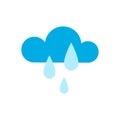 Icons of cloud and weather. Flat vector design illustration Royalty Free Stock Photo