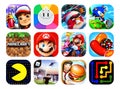 Icons collection of the popular mobile video games