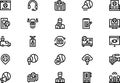 Journalism icons collection is a vector illustration with editable stroke. Royalty Free Stock Photo
