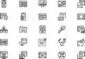 Web design icons collection is a vector illustration with editable stroke. Royalty Free Stock Photo