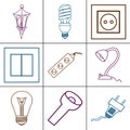 Icons of different electrical devices.