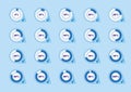 Icons for download. ÃÂ¡lockwork design. Vector illustration Royalty Free Stock Photo