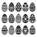 Icons of Easter eggs.