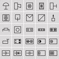 Icons electrical symbols