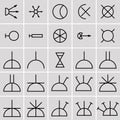 Icons electrical symbols