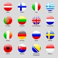 Icons with Europe countries flags Royalty Free Stock Photo