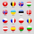 Icons with Europe countries flags Royalty Free Stock Photo