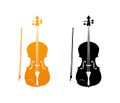 Icons of Fiddle in Golden and Black colors