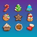 Icons for games on the theme Christmas