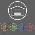 Icons for garage doors Royalty Free Stock Photo