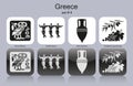 Icons of Greece Royalty Free Stock Photo