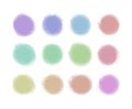 Icons grunge splash splatter shape pastel