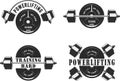 Icons for the gym and powerlifting