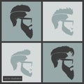 Icons hairstyles beard