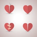 Icons heart, vector illustration. Royalty Free Stock Photo